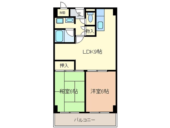 城南マンションⅡの物件間取画像